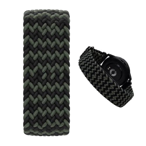 AGM Smart Watch Replacement Bands - Stylish Woven Watch Strap, Black-Green