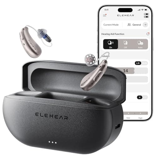 ELEHEAR-Beyond Hearing Aids, OTC Rechargeable Hearing aids for Seniors | AI Noise Cancellation, Bluetooth 5.3 and App Control, 100-Hour Battery, 4