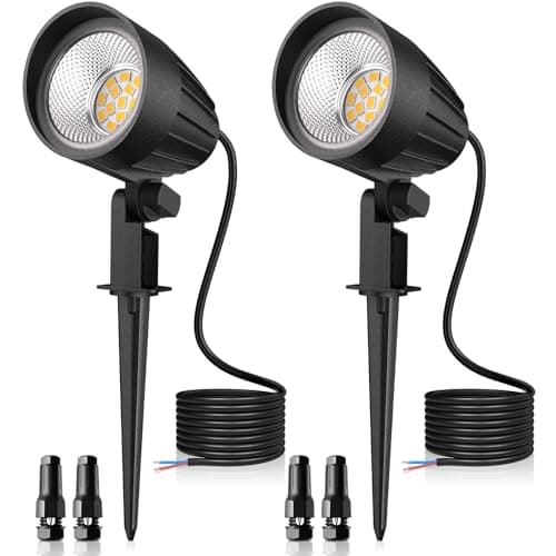 MEIKEE 7W 800LM Low Voltage Landscape Lighting | 12V 24V 2700K Warm White LED Landscape Lights IP66 Waterproof Outdoor Spot Lights for Garden Pathway