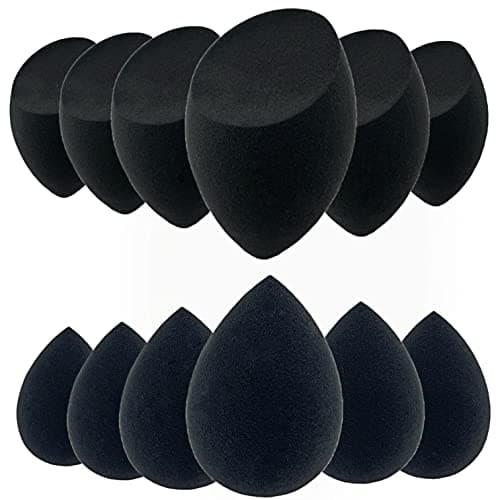Beauty Blender Makeup Sponge - 12 Pcs Makeup Sponge Set with Beauty Foundation Sponge Blender Holder, Flawless for Liquid, Cream, and Powder,