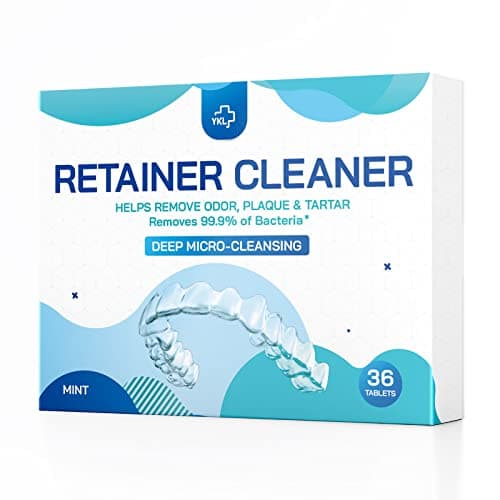 Retainer & Denture Cleaner Tablets - 1 Months Supply (36 pcs) Dental Retainers for Aligner - Mouth & Night Guards - False Teeth Whitening - Removes