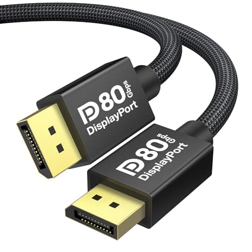 IVANKY VESA Certified 80Gbps DisplayPort Cable 2.1,16K DP to DP Cable 6.6FT | Display Port Cord 2.1, UHBR20, 16K@60Hz, 8K@240Hz, 4K@540Hz/480Hz/240Hz,