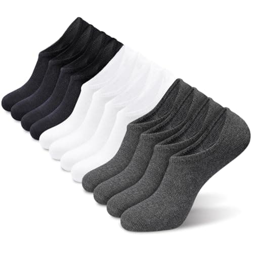 IDEGG No Show Socks Men Low Cut Ankle Short Socks for Men Casual Athletic Socks with Non-Slip Grip