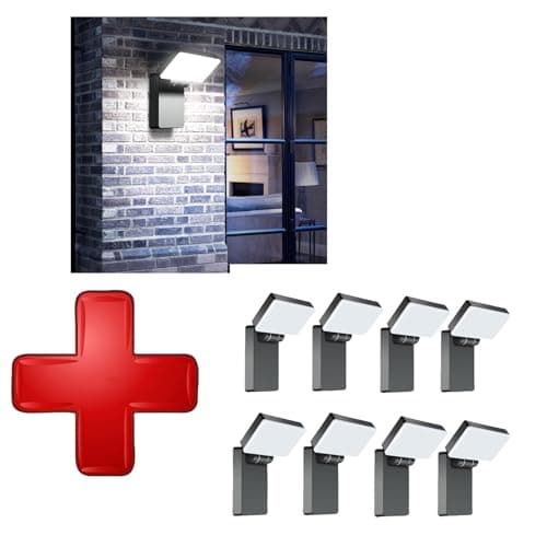 40W Rotatable 360° Neighbor Friendly Porch Light 5000K Waterproof IP65 Outdoor Security Flood Lighting for Garage Backyard