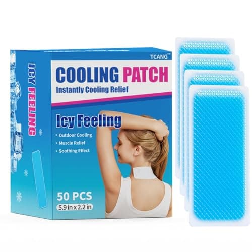 50 Pack Instant Cooling Ice Packs for Outdoor Activities Summer Heat Relief - Large Disposable Cooling Patches for Neck Body, Camping Hiking Sports,
