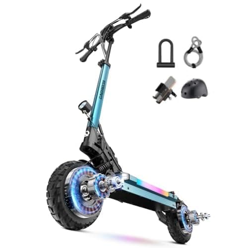 ECOROAD ES6 Dual Adults Electric Scooter, 1000W*2 Dual Brushless Motor, Max Speed 34 Mph, Up to 40-50 Miles Long Range, 10" Tubeless Tires with Dual