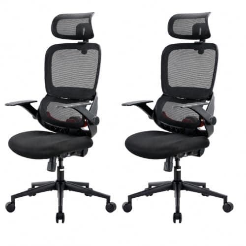 SIHOO B100 SE Office Chair, Desk Chair with Adaptive Lumbar Support & 2D Flip-up Armrests, 135° tilt Soft Memory Foam Erogonomic Chair for Home