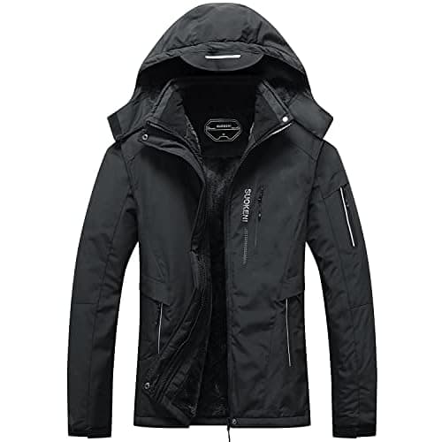 SUOKENI Women's Waterproof Warm Winter Snow Coat Hooded Raincoat Ski Snowboarding Jacket
