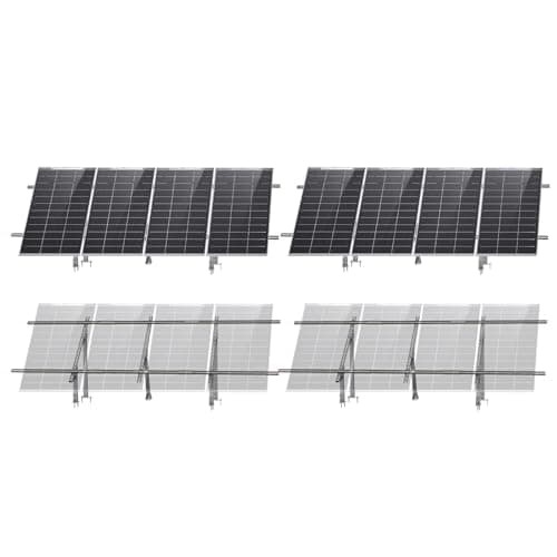 ECO-Worthy Solar Ground Mount Adjustable Solar Panel Mounting Brackets System-2 Sets for 4pcs 200W/3pcs 300W/2pcs 400W Solar Panels Ideal for