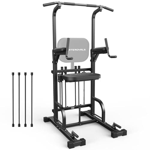 SPORTSROYALS Free Standing Pull Up Bar, Power Tower for Home Gym Training | Sturdy Free Standing Workout Station for Pull-Ups, Dips, Leg Raises and