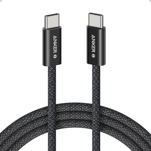 Anker Zolo USB C to USB C Cable, 240W Fast Charging Cable (6 ft, Black) | Braided and Dirt-Free, Slim Connector, for iPhone 17 Series, MacBook, and