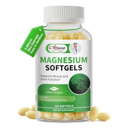 Magnesium Glycinate 500mg Softgels, Small Easy Swallow Magnesium Supplement | High Absorption Magnesium Capsules, Night Leg, Sleep & Calm, Muscle &