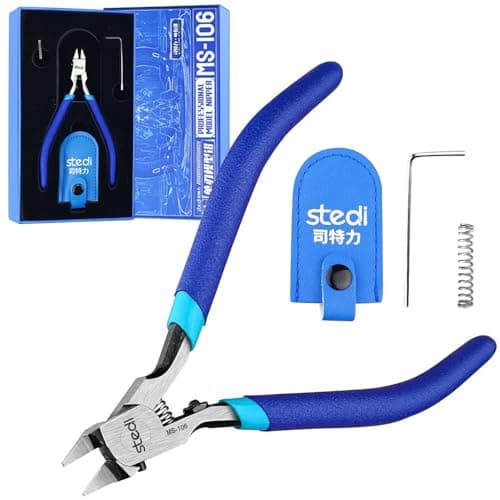 stedi 5-In Model Nippers, with Ultra-thin Single-edge and Blade Case | Sprue Cutter Plastic Model Tools for Gundam Repairing Plastic Model and Fixing,