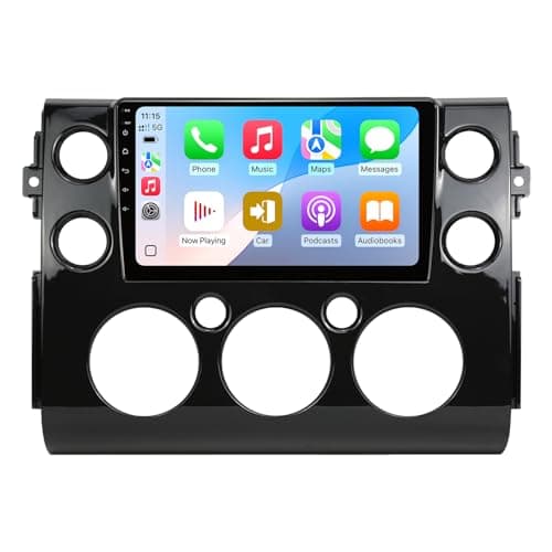 QLED Car Stereo for Toyota FJ Cruiser 2007-2018 Wireless CarPlay | Sunlight Readable QLED Screen, 1080P AHD Trail Camera, Retains Factory SWC & JBL