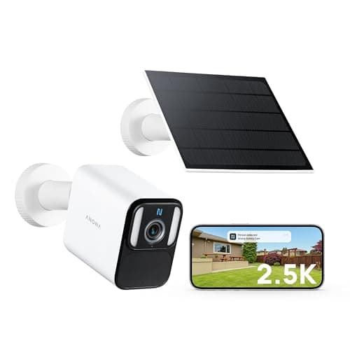 Anona Lucio 2.5K Security Camera Outdoor Battery Wireless with Solar Powered, Color Night Vision & 138° FOV, Multi-Object Detection, No Hub Needed,