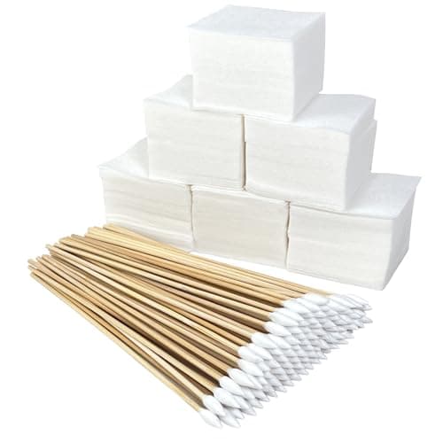 Gun Cleaning Supplies Kit for All Firearms - with 2'' Lint-Free Patches & 6'' Long Cotton Swabs - Professional Handgun, Rifle & Shotgun Maintenance