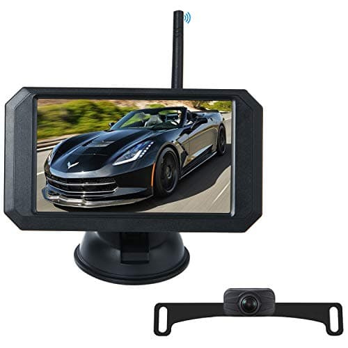 Wireless Backup Camera for Car/Truck/Trailer/Pickup/SUV/Camper,720P 5-Inch Monitor, Digital Signal Stability, Easy Install, No Delay, Wireless Rear