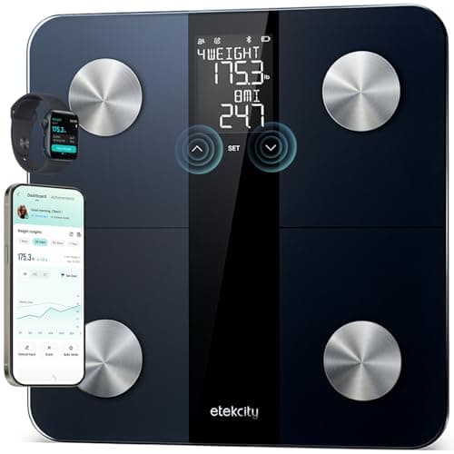 Etekcity Upgraded Smart Scale for Body Weight Fat and BMI, FSA Eligible | HSA Eligible, Bathroom Scale with Muscle Mass, 13 Metrics, Large Display,