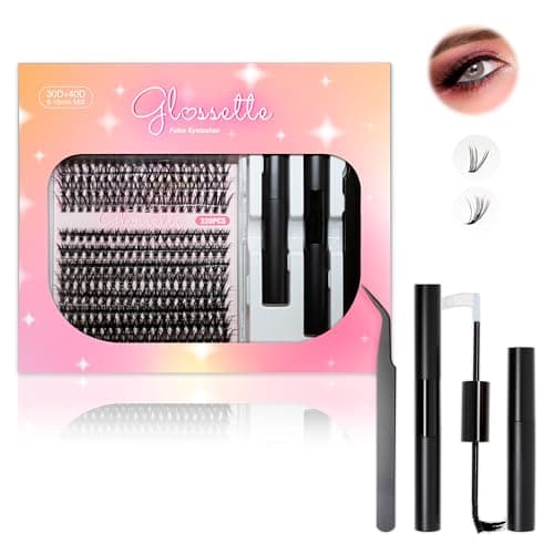 DIY Lash Extension Kit – 320pcs Natural Lash Clusters 9-16mm, 30D/40D D Curl, Reusable with Bond, Seal & Tweezers