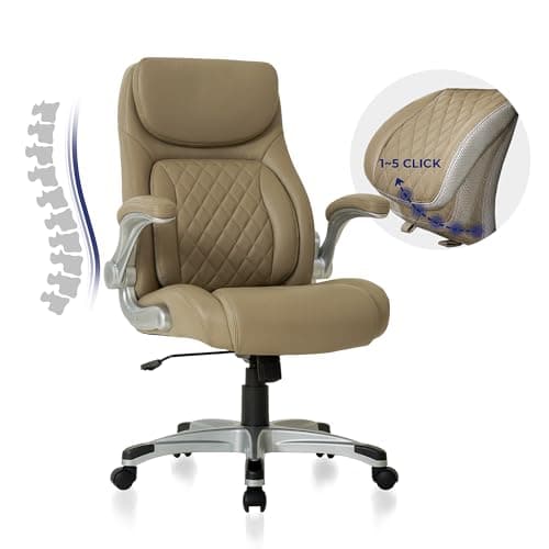 Nouhaus Ergonomic Office Chair Premium Microfiber Leather Adjustable Lumbar Support & Armrests, High Back Comfy Desk Gaming Chairs Executive Computer