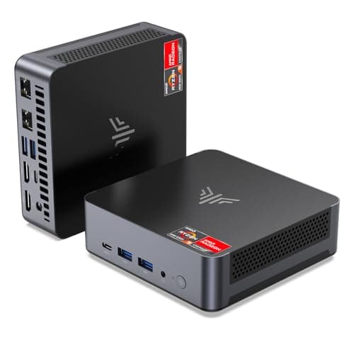 KAMRUI AM21 Mini PC, Ryzen 7 8745HS, 16GB DDR5 RAM, 1TB NVMe SSD | 8-Core 16-Thread, Up to 4.9GHz, Radeon 780M Graphics, USB4, Quad 4K Display, Dual
