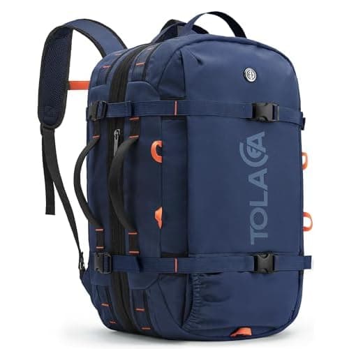 Tolaccea Travel Laptop Backpack, Large Carry on Backpack Flight Approved Convertible Duffle Luggage Bag Daypack Work Business Rucksack Fits 16" Laptop
