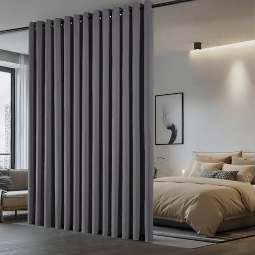 NICETOWN Wall Curtain for Bedroom, Room Divider Curtain for Doorways, Vertical Blind for Sling Door, Privacy Sound Reduction Curtains Room Dividers