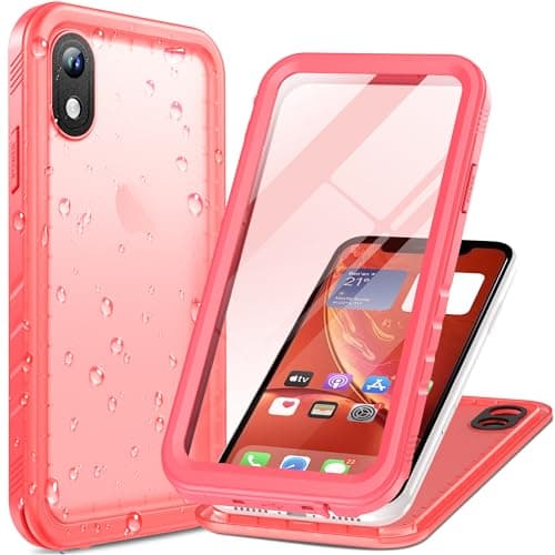 Cozycase TOP Military IP68 Waterproof Case for iPhone XR - Heavy Duty 360 Shockproof Full Body with Screen Camera Protector Double Water Dust Drop