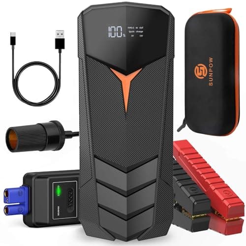 SUNPOW Lithium Jump Starter Battery Pack 2000A Peak 20000mAh (Up to All Gas and 8.5L Diesel),12V Battery Booster for Cars, Trucks, SUV, Portable Power