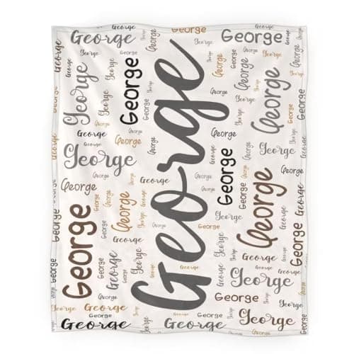 Custom Baby Blankets with Name,Customized Kids Blanket Super Soft Fleece Throw Blanket for Baby Boys,Birthday Gift for New Mother Newborns Nursery