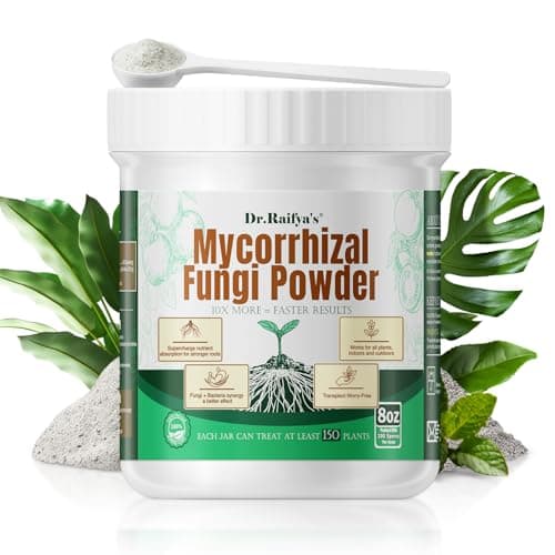 Dr.Raifya's Mycorrhizal Fungi Inoculant, 10X Concentrated Up to 150 Plants – Organic Root Stimulator to Boosts Roots, Growth & Yield Naturally, Safe