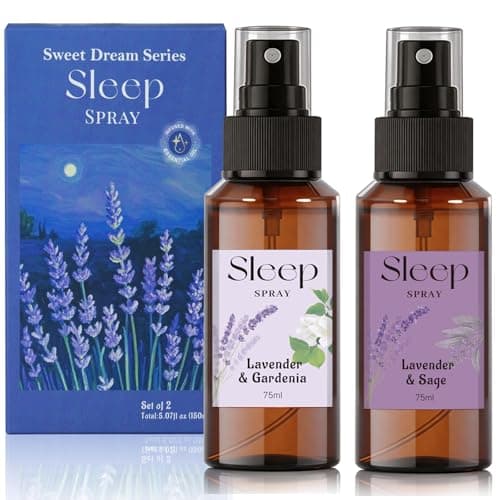 SCENTORINI Sleep Spray, 5.07 oz Pillow Spray with Lavender Essential Oil | Lavender & Gardenia, Sage Scent for Sleep Calming, Pillow Mist for Bedding,