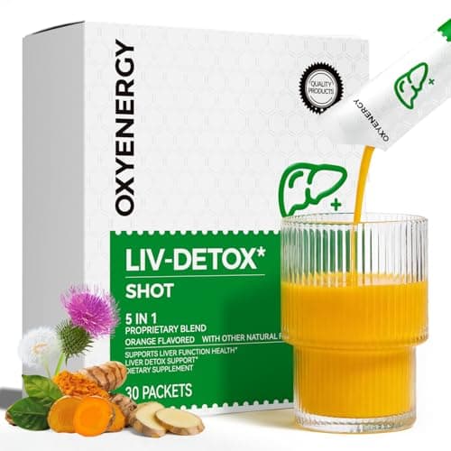Liver Cleanse Detox & Repair, Organic Milk Thistle Liver Detox Supplement with Turmeric, Ginger, 5-in-1 Support Liver Health & Digestion & Hangover