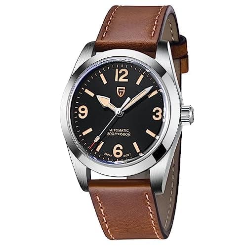 CEYADG Pagani Design Automatic Watches for Men and Women, 36mm Stainless Steel Men’s Wristwatch, Sapphire Mechanical Watches, NH35A Movement Brown