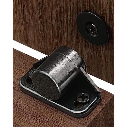 8 Pack Magnetic Door Catch, Rare Earth Cabinet Magnets for Kitchen Cupboard and Closet Door Closing - Gun Metal 8 Gun Metal