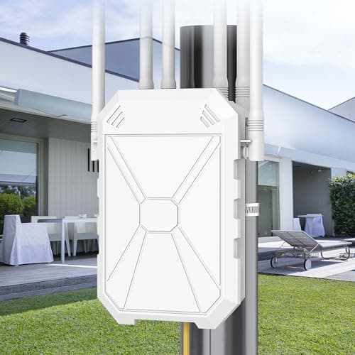 AX3000 WiFi Extender Signal Booster Outdoor WiFi 6 Extender, Wireless Gigabit Access Point Outdoor, IP65 Weatherproof, with PoE, for Starlink, Camera,