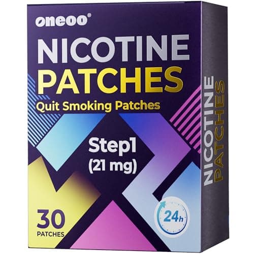 Quit Smoking Patches, Step 1 (30 Count Pack) | 21mg Stop Smoking Aid Patches for Effective Craving Relief, 2-Week Supply of Easy-to-Use Anti-Smoking