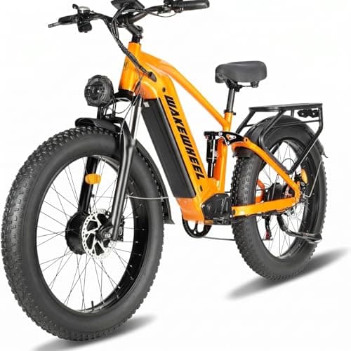 8000W Peak Dual Motor Electric Bike for Adults, 60V 32Ah 45MiIePH 110 Mile Range, 26"/24" Fat Tire Full Suspension Hydraulic Brakes, Off-Road Dirt
