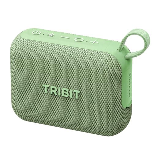 Tribit PocketGo Portable Bluetooth Speaker, 7W, IP68 Waterproof, 20H, Green | BT 6.0, Wireless Shower Speaker, Supports TF Card, Custom EQ, TWS