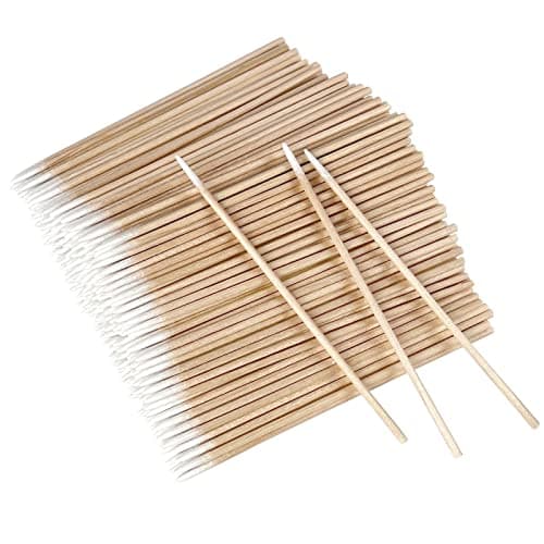 Eyxformula 600 Pcs Microblading Cotton Swabs, 4 Inch Pointed Cotton Swabs, Precision Tips Wooden Sticks Applicator For Makeup, Cleaning Nail Polish,