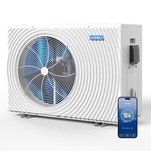 H10 Swimming Pool Heat Pump 27,000BTU 9,000 Gal High Efficiency COP16.0 Energy Save 45% Above Smart WiFi Control 110V