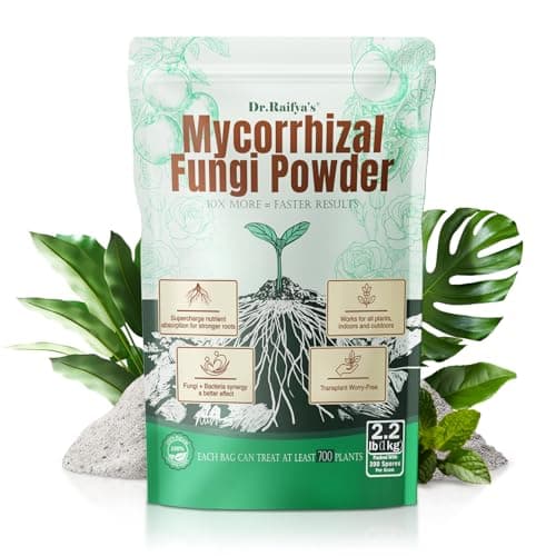 Dr.Raifya's Mycorrhizal Fungi Inoculant, 10X Concentrated Up to 700 Plants – Organic Root Stimulator to Boosts Roots, Growth & Yield Naturally, Safe