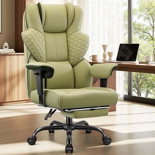 FelixKing Big and Tall Office Chair 500lbs - Ergonomic Desk Chair with Footrest, Scratch-Resistant PU Leather Computer Chair, 4D Lumbar Support Gaming