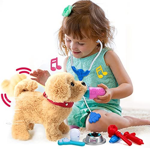 Koonie Interactive Walking Plush Puppy Toy Dog with Remote Control | Walking Dog Toy, Wags Tail, Barks, Sings and Walks, Educational Play, Birthday