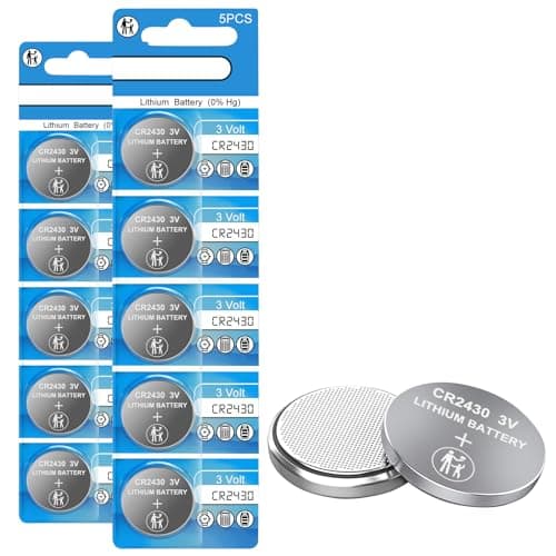 CR2430 Battery 3V - Premium Lithium Coin Cell for Watches, Medical Devices, and Calculators 10 Pack