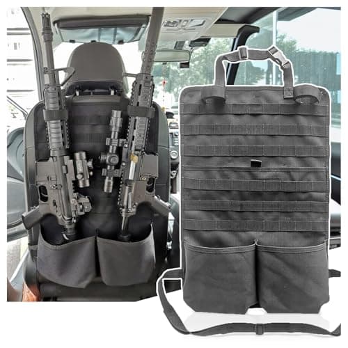 Tactical Car Seat Back Organizer, MOLLE Vehicle Seat Panel for Hunting Gear Storage, 2 Pack