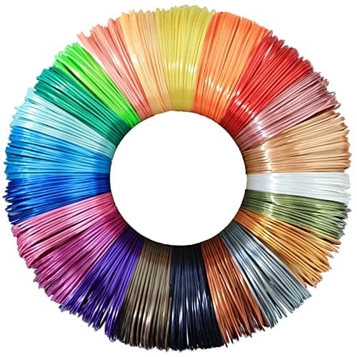 BBLIFE 22 Colors 1.75mm Silk Shiny PLA 3D Filament Refill, Each Color 4M, Total 88m Silk Luster PLA Printing Filament Sample Pack, Widely Support for