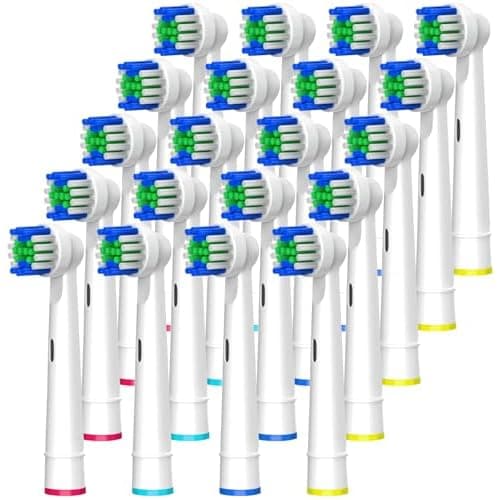 FIRIK Electric Toothbrush Replacement Heads, 20 Pcs Compatible with Oral B Braun, Professional Brush Heads for Oral B Replacement Heads Refill