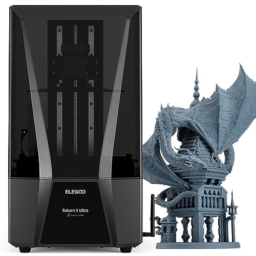 ELEGOO Saturn 3 Ultra MSLA 3D Printer | 10" 12K Monochrome LCD, Wi-Fi Transfer, ACF Release Liner Film, Large Printing Size of 8.62 × 4.84 × 10.24
