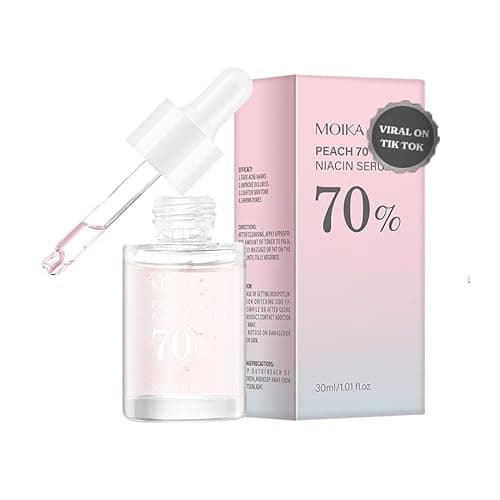 Peach 70 Niacinamide Serum 30ml /1 Fl oz，Peach Fruit Extract Serum + Vitamins C and E, Enhances Skin Eadiance Hydrating Face Serum for Women Daily